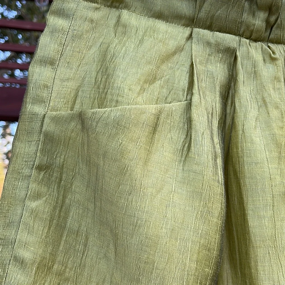 🌺 J.Crew; ADORABLE & RARE Pistachio Green Linen Lined Short Skirt; Misses Sz 4! - Picture 4 of 7
